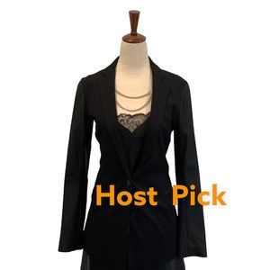 Theory Blazer with Leather Sleeves